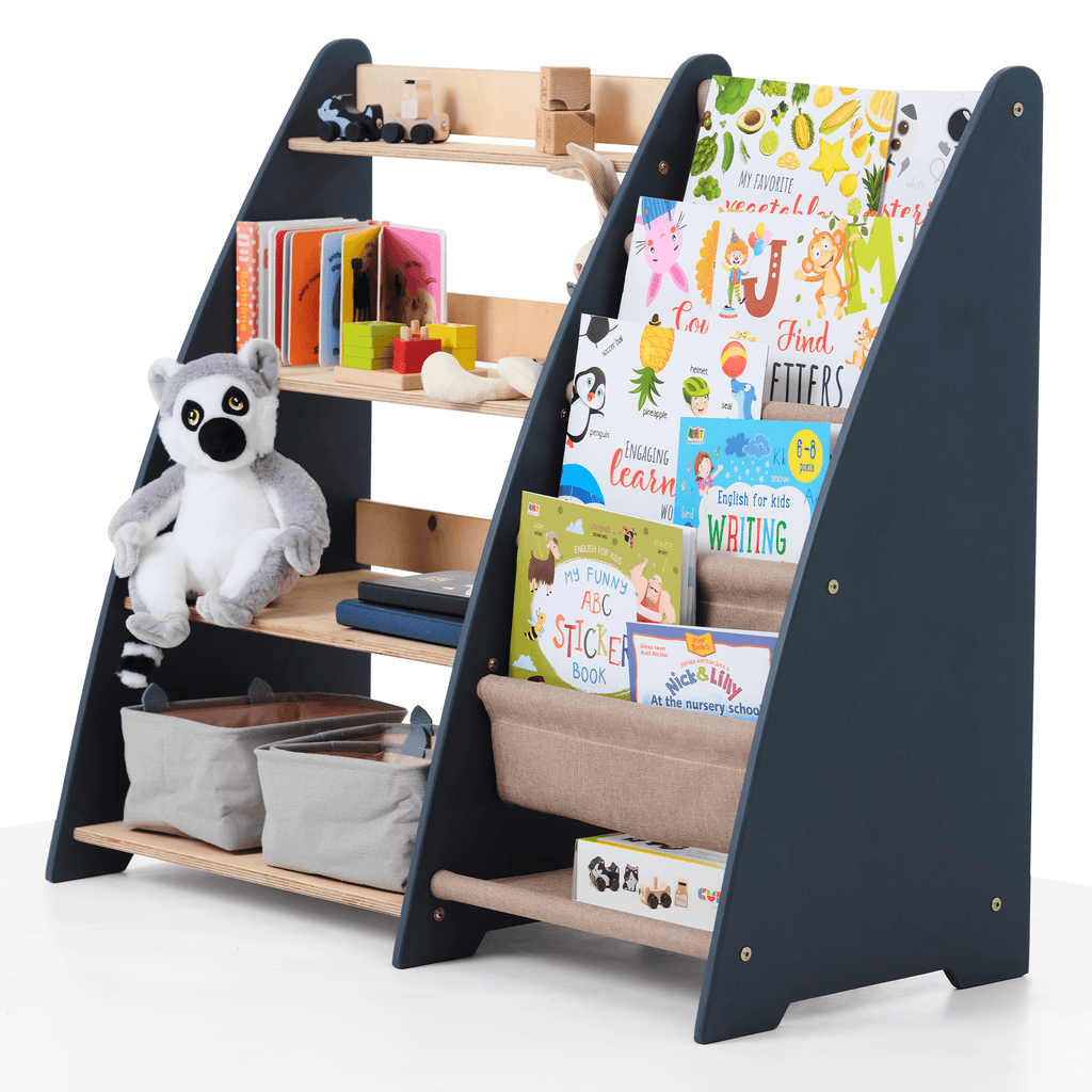 2in1 Montessori-Regal für Kleinkinder – Bücher & Spielzeug-1